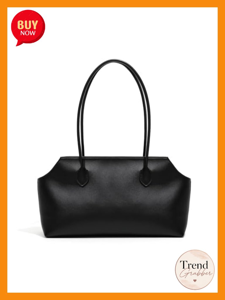 Faux Leather Large Capacity Tote Bag Shoulder Bag For Daily Commuting Travel